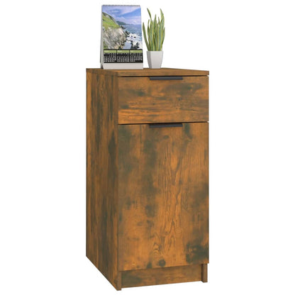 Desk Cabinet Smoked Oak 33.5x50x75 cm Engineered Wood