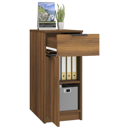 Desk Cabinet Brown Oak 33.5x50x75 cm Engineered Wood