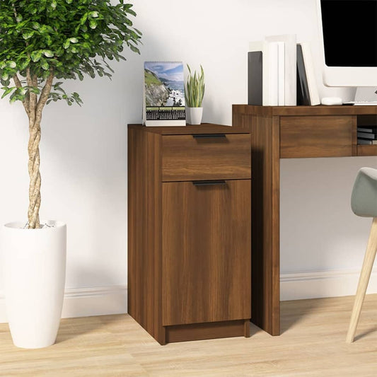 Desk Cabinet Brown Oak 33.5x50x75 cm Engineered Wood