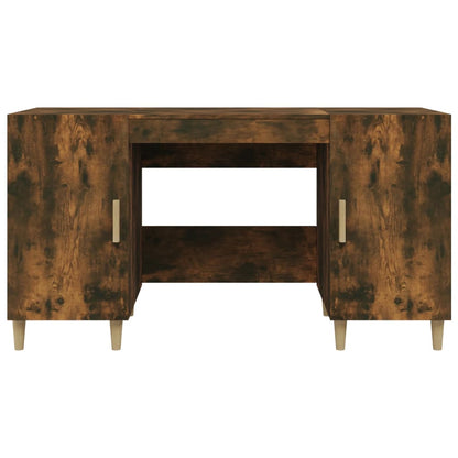 Desk Smoked Oak 140x50x75 cm Engineered Wood