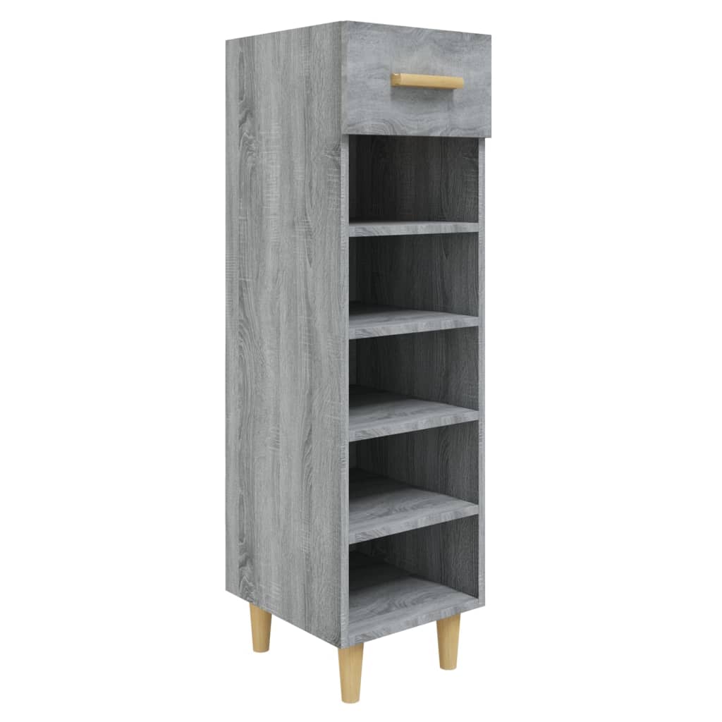 Shoe Cabinet Grey Sonoma 30x35x105 cm Engineered Wood