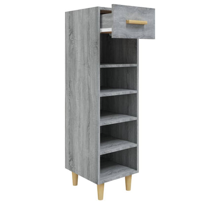 Shoe Cabinet Grey Sonoma 30x35x105 cm Engineered Wood