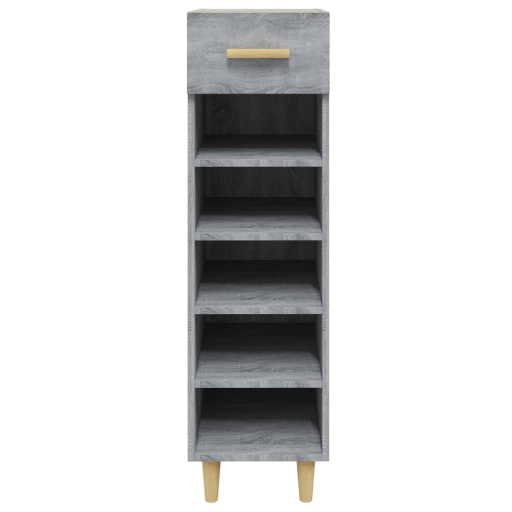 Shoe Cabinet Grey Sonoma 30x35x105 cm Engineered Wood