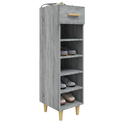 Shoe Cabinet Grey Sonoma 30x35x105 cm Engineered Wood