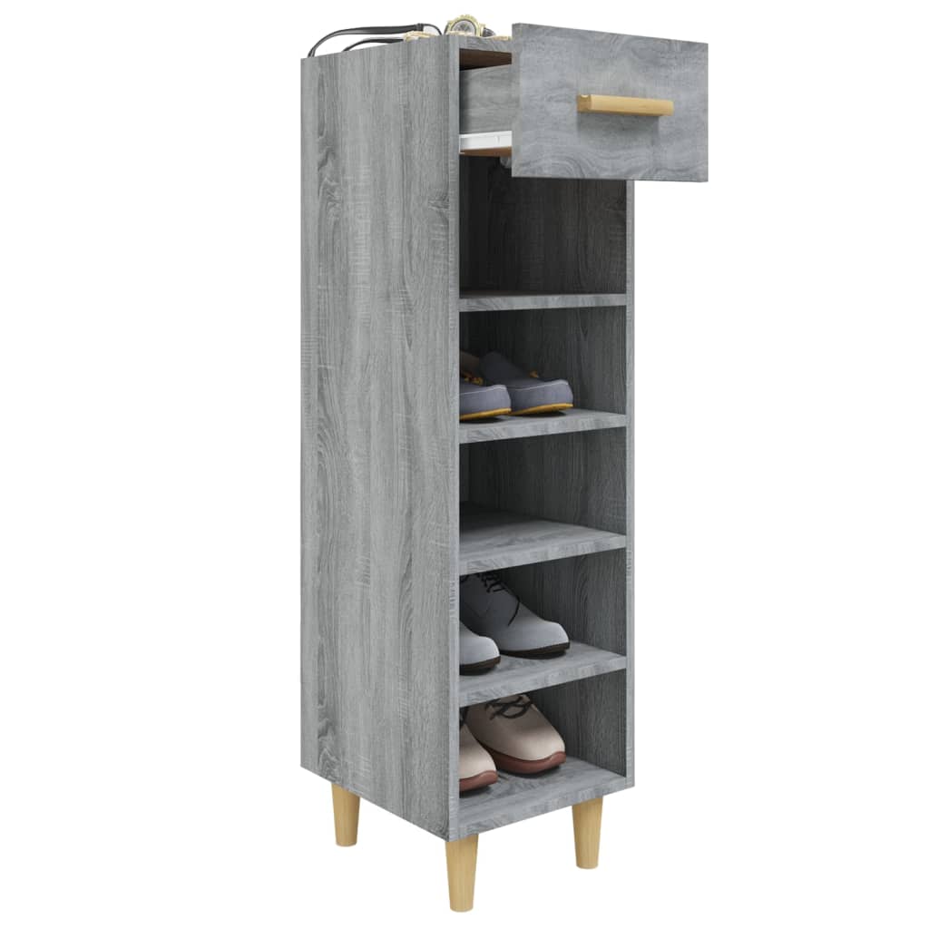 Shoe Cabinet Grey Sonoma 30x35x105 cm Engineered Wood
