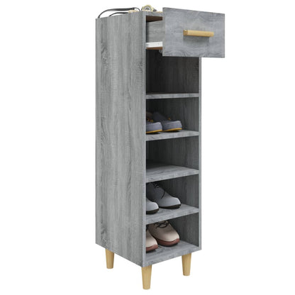 Shoe Cabinet Grey Sonoma 30x35x105 cm Engineered Wood