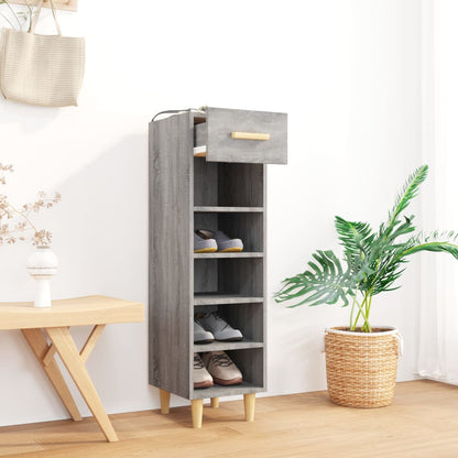 Shoe Cabinet Grey Sonoma 30x35x105 cm Engineered Wood