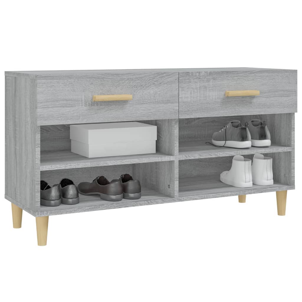 Shoe Cabinet Grey Sonoma 102x35x55 cm Engineered Wood
