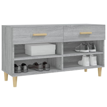 Shoe Cabinet Grey Sonoma 102x35x55 cm Engineered Wood