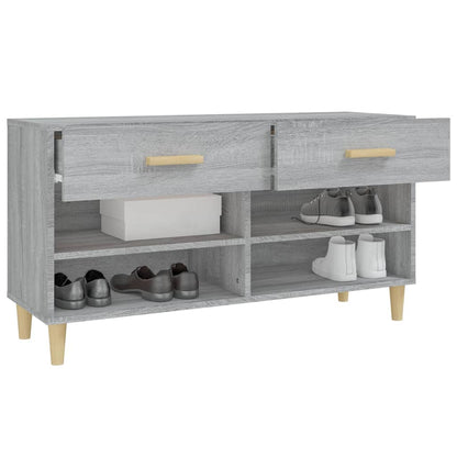 Shoe Cabinet Grey Sonoma 102x35x55 cm Engineered Wood