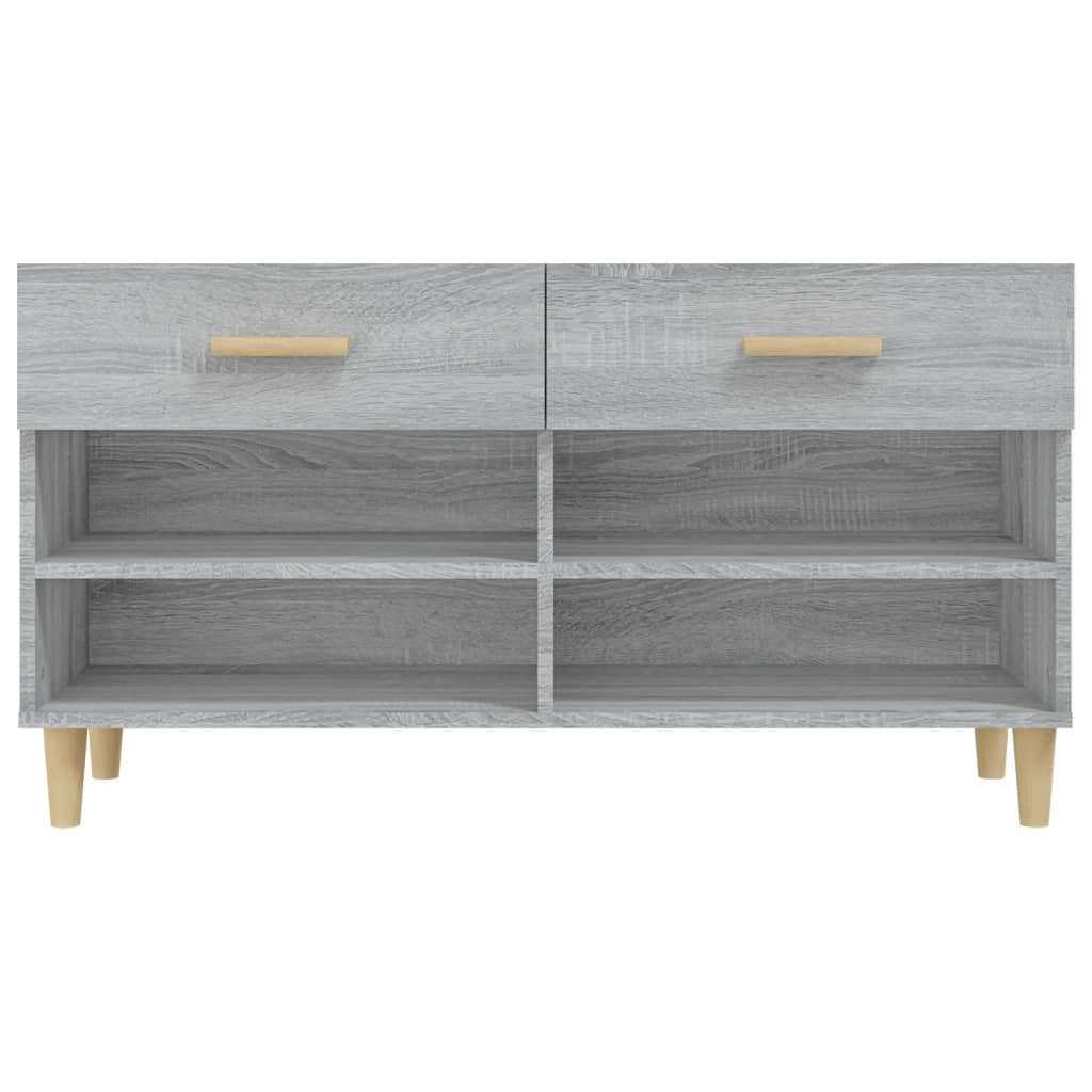 Shoe Cabinet Grey Sonoma 102x35x55 cm Engineered Wood