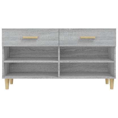 Shoe Cabinet Grey Sonoma 102x35x55 cm Engineered Wood
