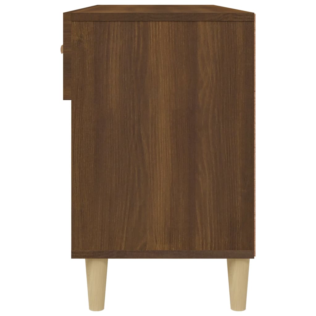Shoe Cabinet Brown Oak 102x35x55 cm Engineered Wood
