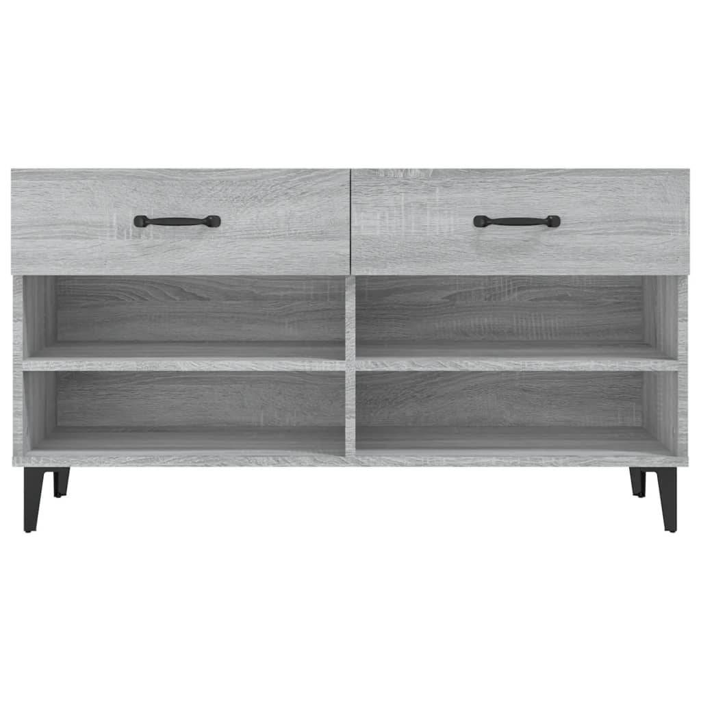Shoe Cabinet Grey Sonoma 102x35x55 cm Engineered Wood