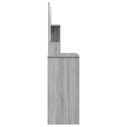 Dressing Table with Mirror Grey Sonoma 86.5x35x136 cm