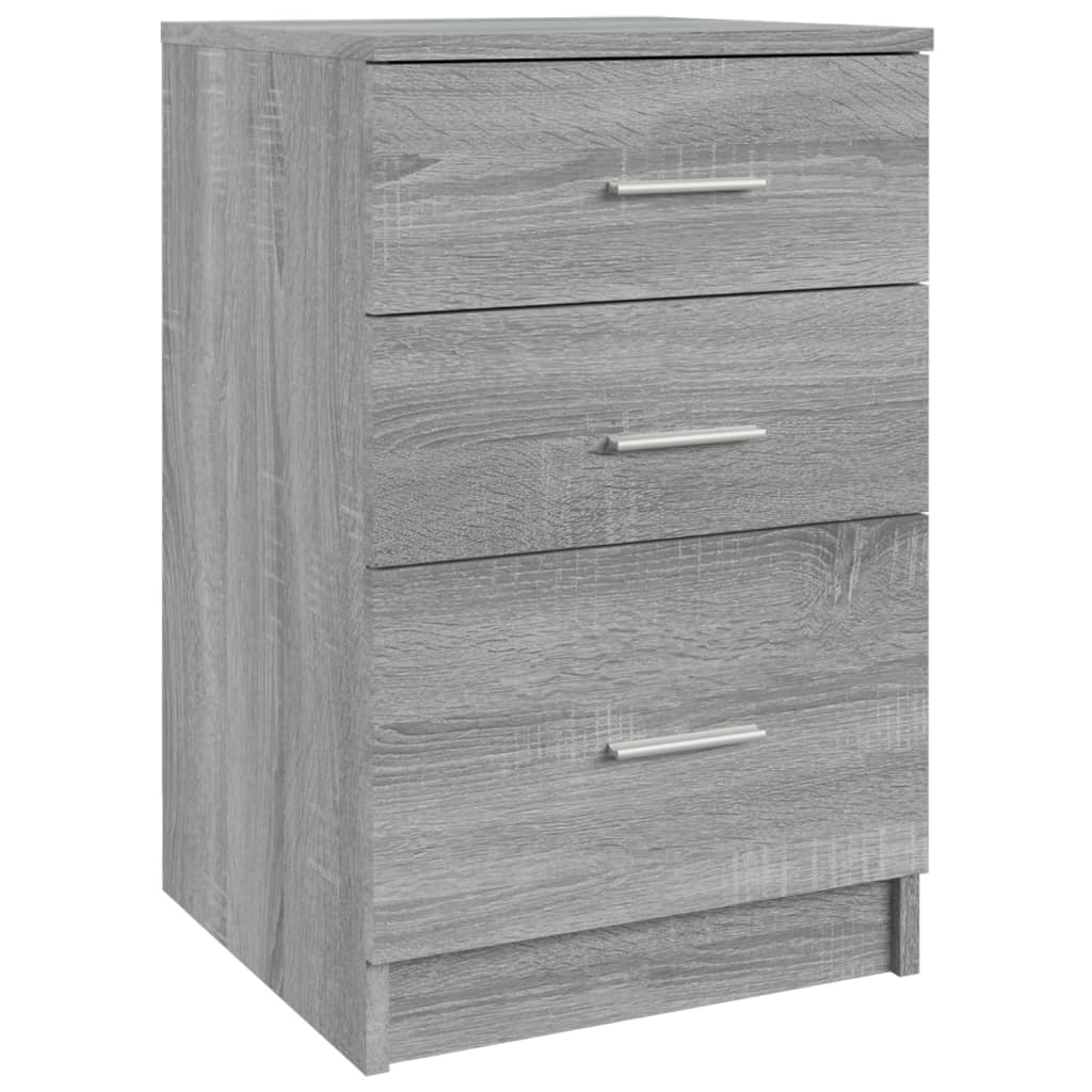 Bed Cabinet Grey Sonoma 40x40x63 cm Engineered Wood