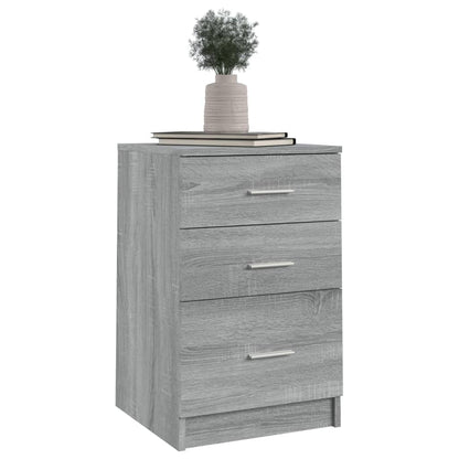 Bed Cabinet Grey Sonoma 40x40x63 cm Engineered Wood