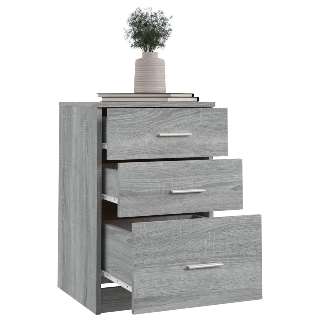 Bed Cabinet Grey Sonoma 40x40x63 cm Engineered Wood