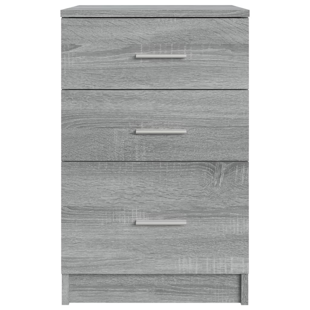 Bed Cabinet Grey Sonoma 40x40x63 cm Engineered Wood