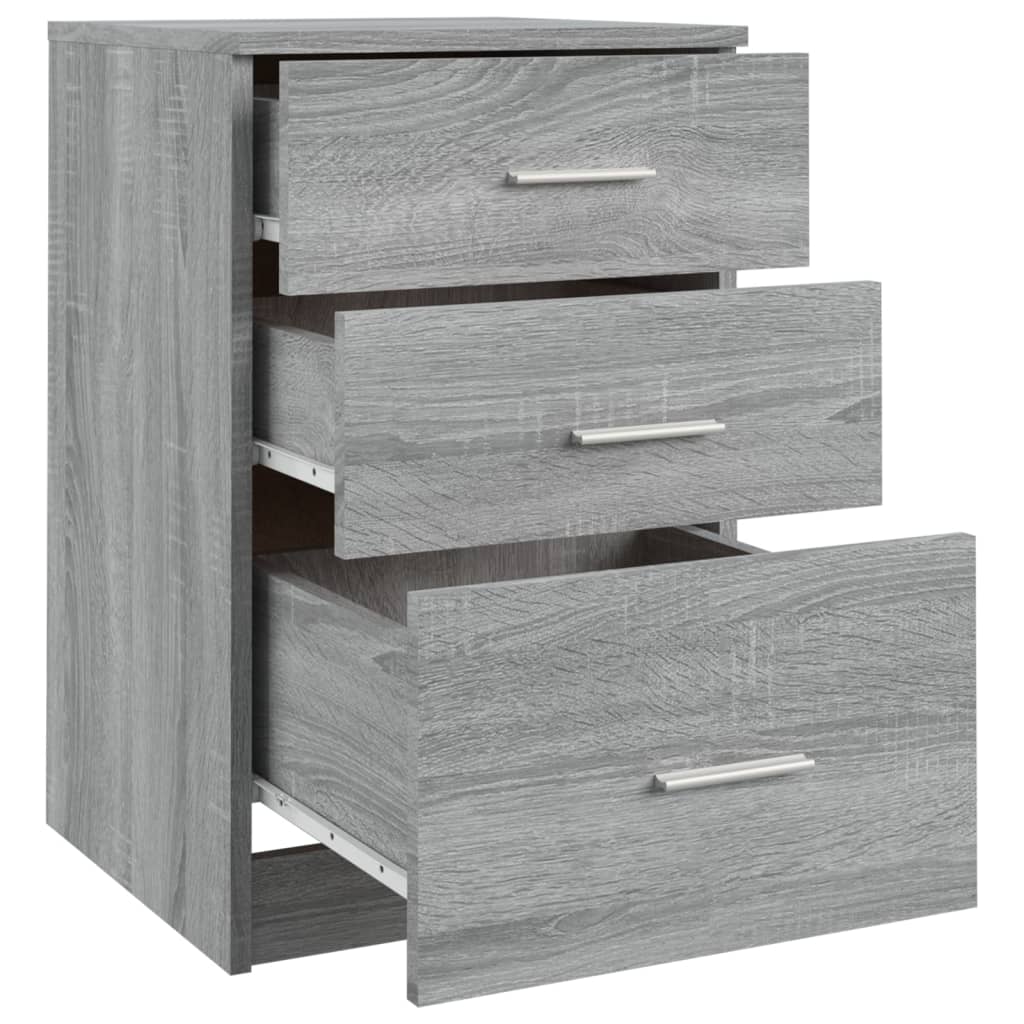 Bed Cabinet Grey Sonoma 40x40x63 cm Engineered Wood