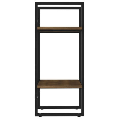 2-Tier Book Cabinet Brown Oak 40x30x70 cm Engineered Wood