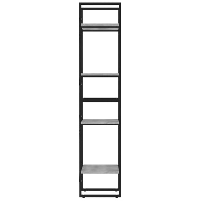 4-Tier Book Cabinet Grey Sonoma 40x30x140 cm Engineered Wood