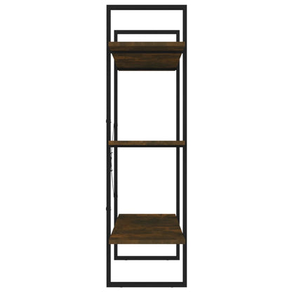 Book Cabinet Smoked Oak 100x30x105 cm Engineered Wood
