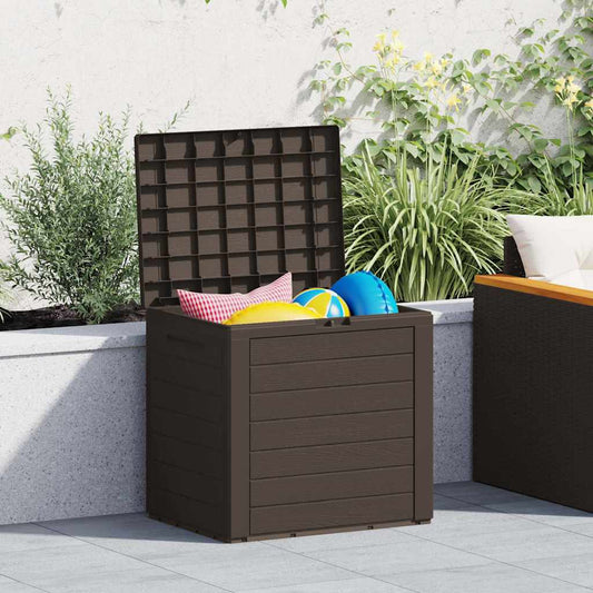 Garden Storage Box Brown 58.5x46x55 cm Polypropylene