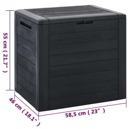 Garden Storage Box Anthracite 58.5x46x55 cm Polypropylene