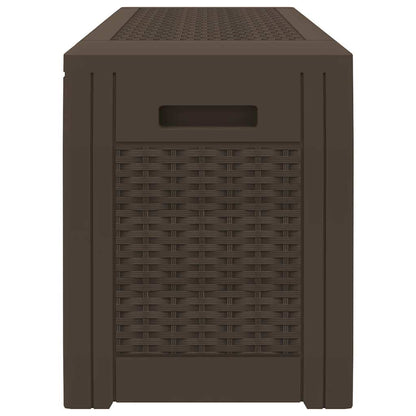 Garden Storage Box Brown 119x48x60 cm PP
