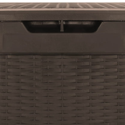 Garden Storage Box Brown 119x48x60 cm PP