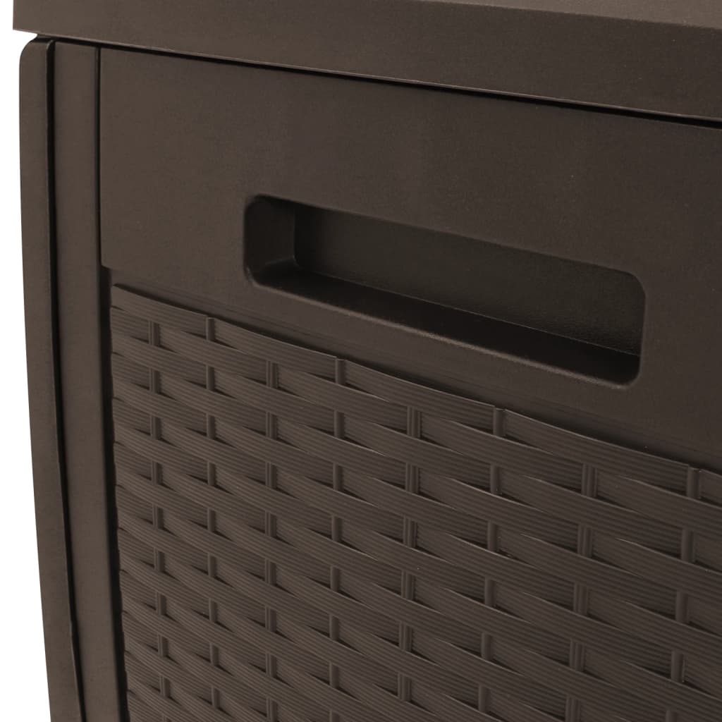 Garden Storage Box Brown 119x48x60 cm PP