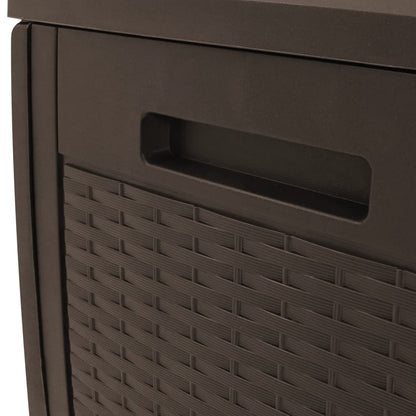 Garden Storage Box Brown 119x48x60 cm PP