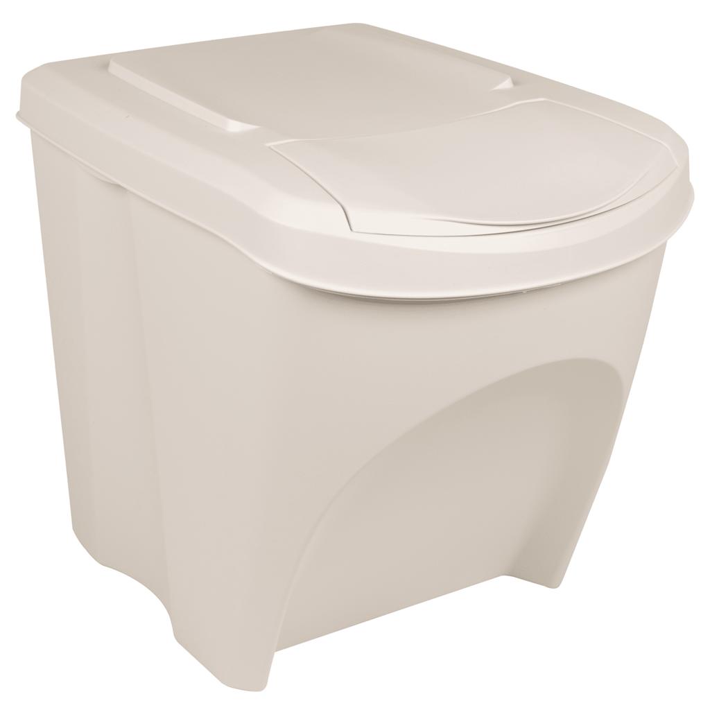 Stackable Garbage Bin Boxes 3 pcs White 75 L Polypropylene