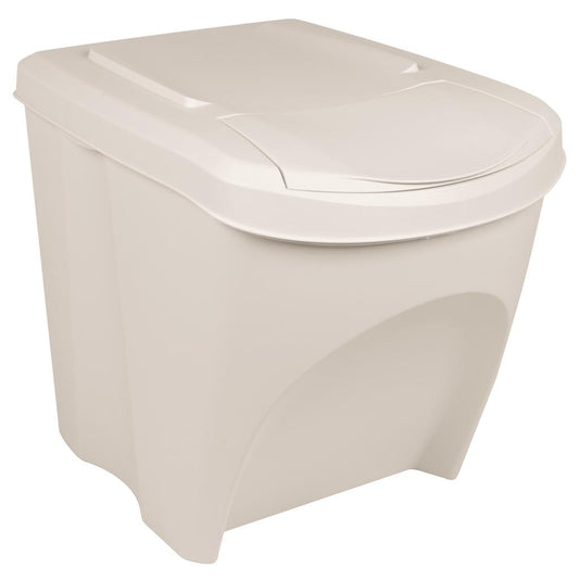Stackable Garbage Bin Boxes 3 pcs White 75 L Polypropylene