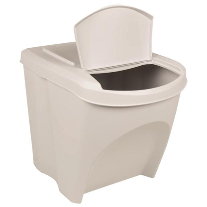 Stackable Garbage Bin Boxes 3 pcs White 75 L Polypropylene