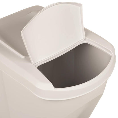Stackable Garbage Bin Boxes 3 pcs White 75 L Polypropylene