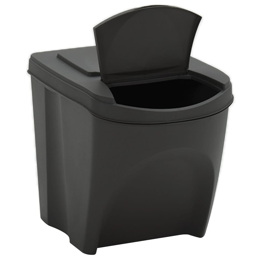 Stackable Garbage Bin Boxes 4 pcs Grey 100 L Polypropylene