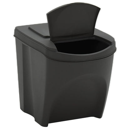 Stackable Garbage Bin Boxes 4 pcs Grey 100 L Polypropylene