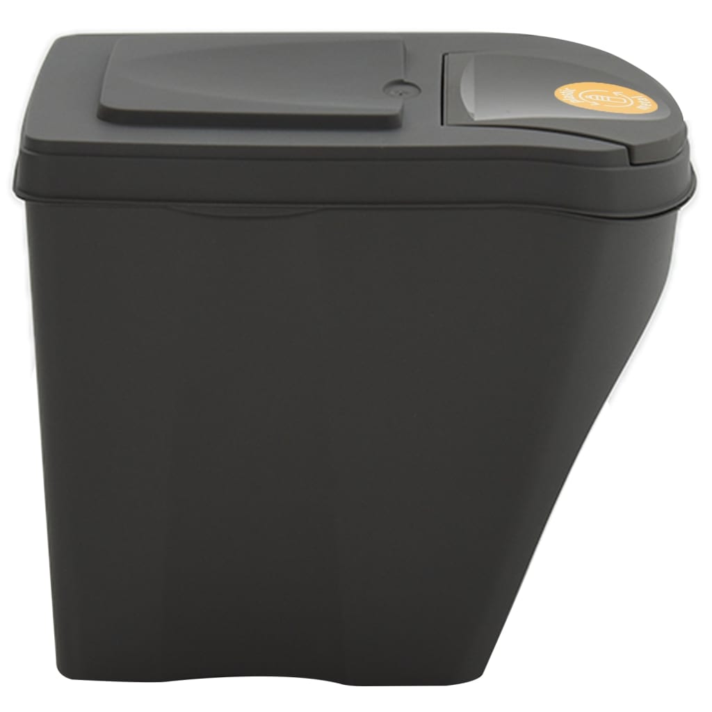 Stackable Garbage Bin Boxes 4 pcs Grey 100 L Polypropylene