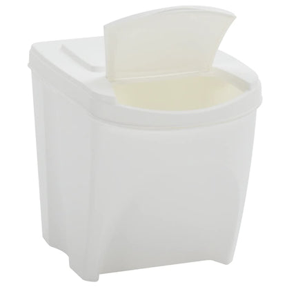 Stackable Garbage Bin Boxes 4 pcs White 100 L Polypropylene