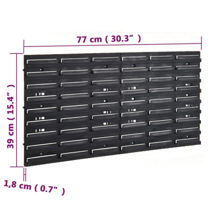 26 Piece Workshop Shelf Set Red and Black 77x39cm Polypropylene