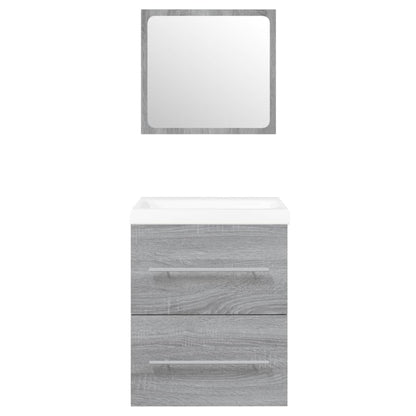 Sink Cabinet with Built-in Basin Grey Sonoma Engineered Wood