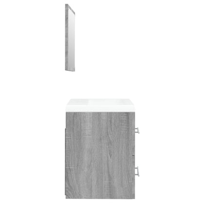 Sink Cabinet with Built-in Basin Grey Sonoma Engineered Wood