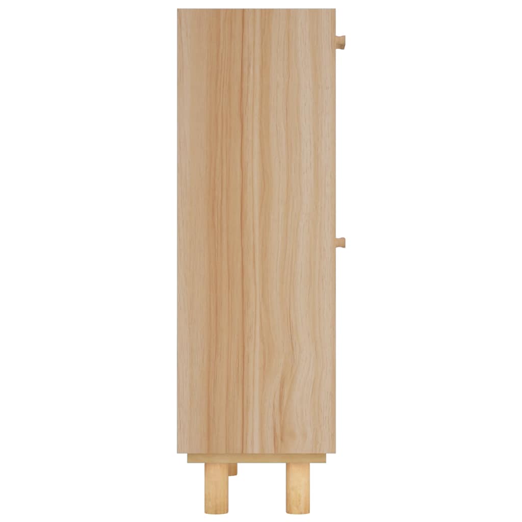 Shoe Cabinet Brown 52x25x80 cm Engineered Wood&Natural Rattan