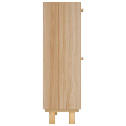 Shoe Cabinet Brown 52x25x80 cm Engineered Wood&Natural Rattan