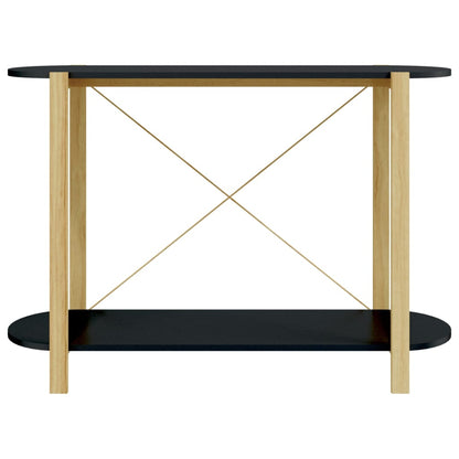 Console Table Black 110x38x75 cm Engineered Wood