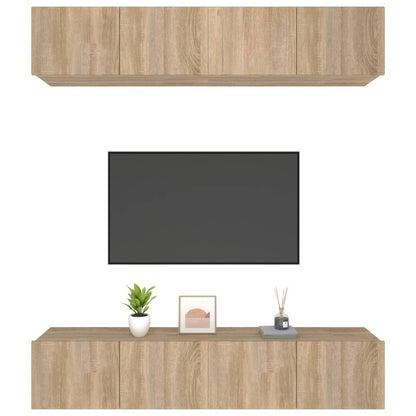TV Cabinets 4 pcs Sonoma Oak 80x30x30 cm Engineered Wood