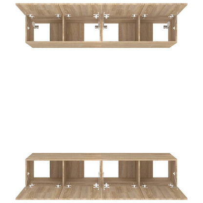 TV Cabinets 4 pcs Sonoma Oak 80x30x30 cm Engineered Wood