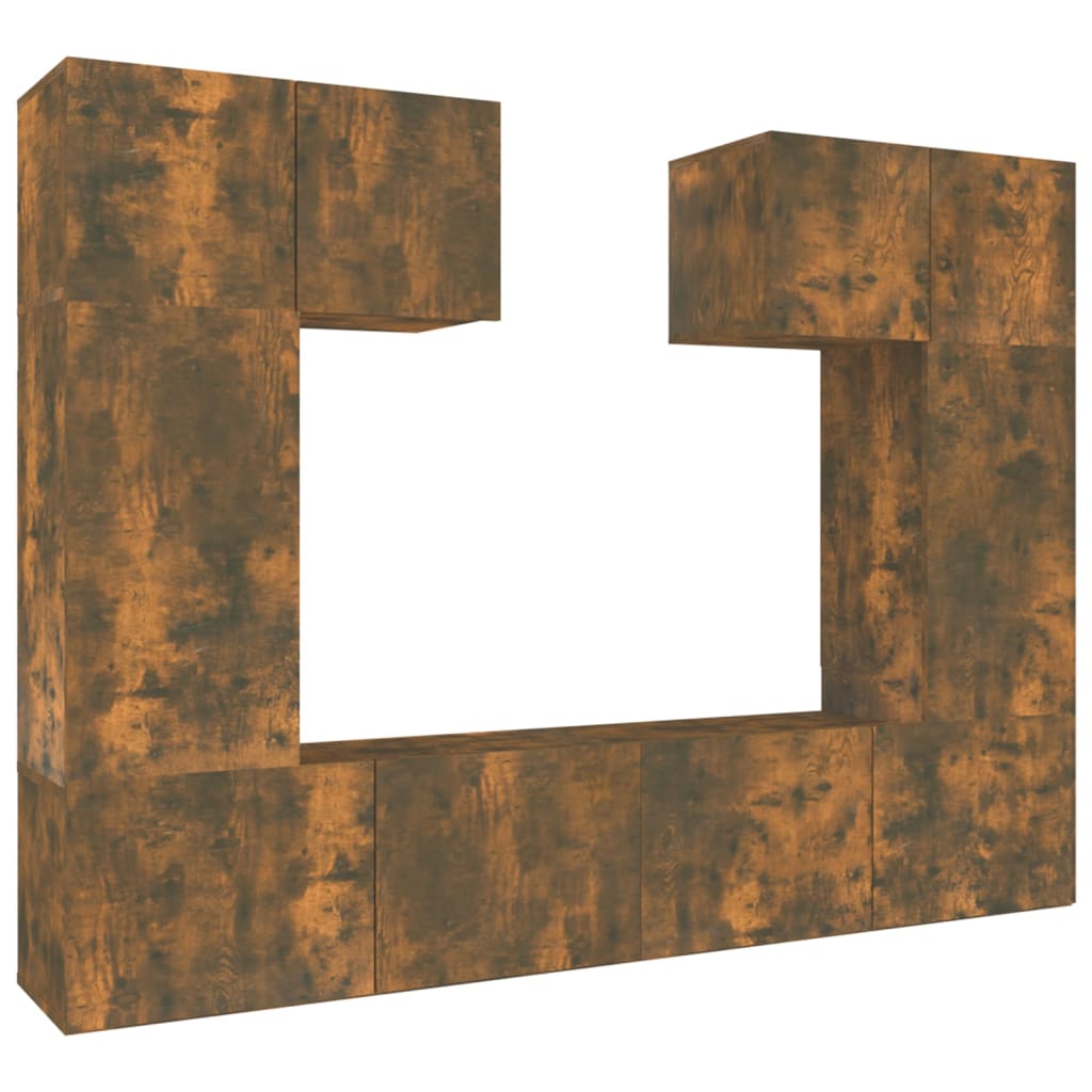 | TV Cabinet Set | Wall-mounted 6 pcs Engineered wood